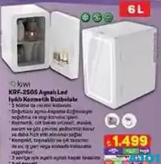 KİWİ KRF-2505 AYAKLI LED IŞIKLI KOZMETİK BUZDOLABI 6 L